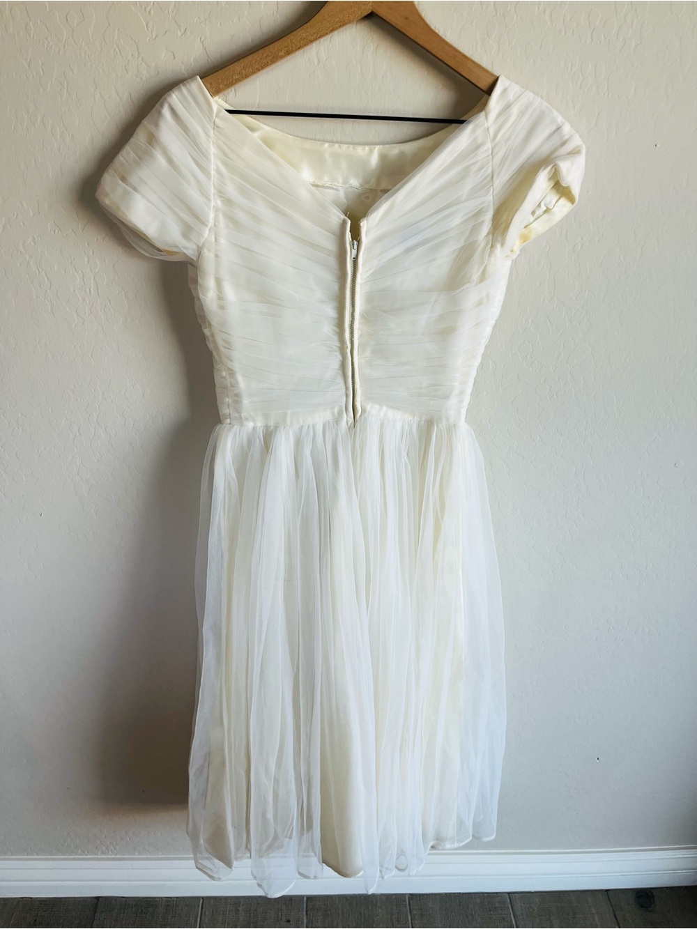 VTG 50s Emma Domb Ivory Tulle Bridal Whimsy Fairy Wedding Coquette Garden - Picture 6 of 8